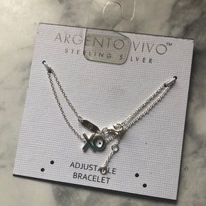 NEW Argento Vivino XO Sterling Silver Bracelet